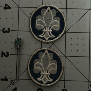 Vintage Stick Lapel Pin Fleur De Lis Silver Var Redo Stockholm